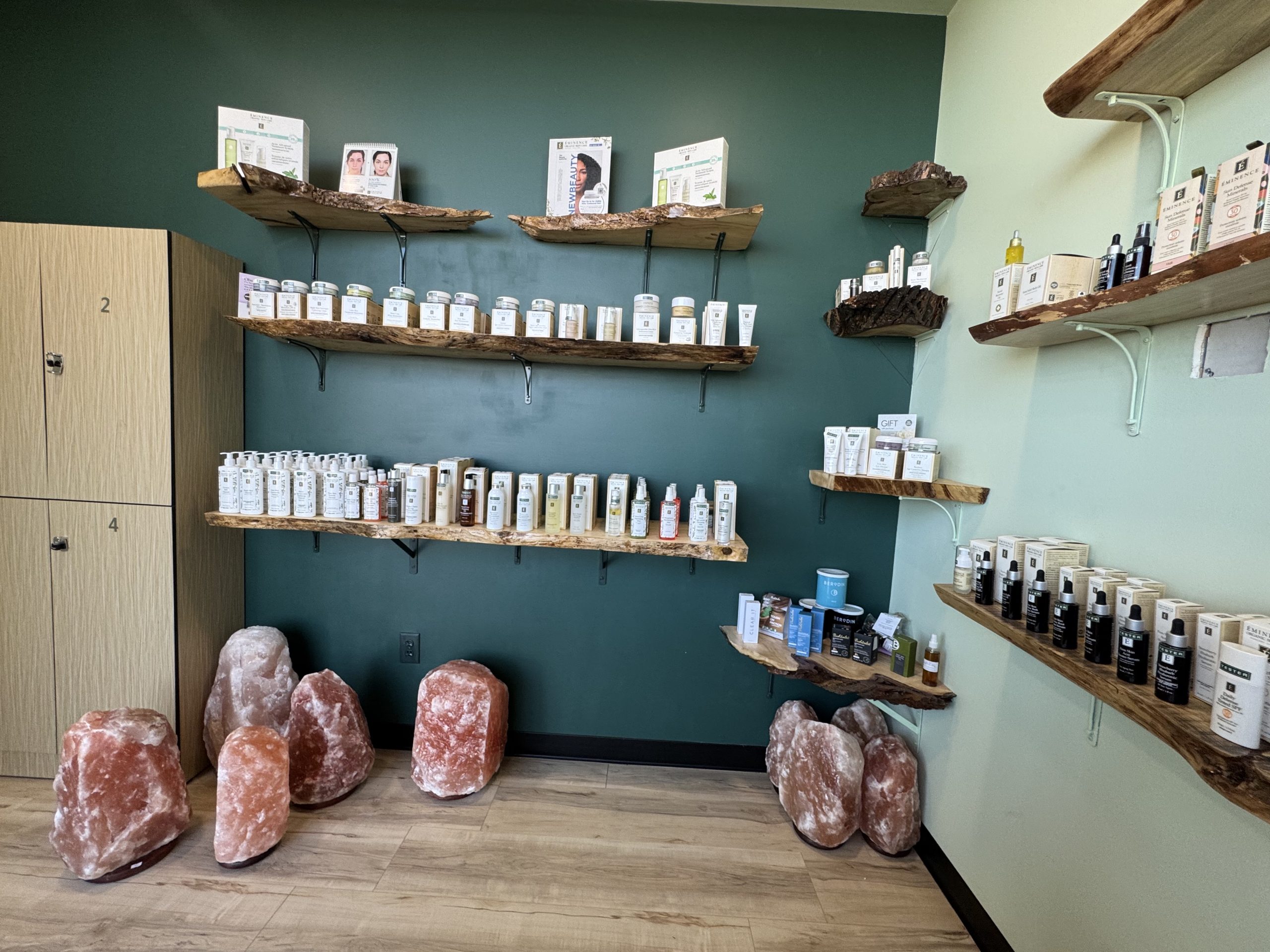 Himalayan salt sauna interior at Cedar Creek Massage & Wellness