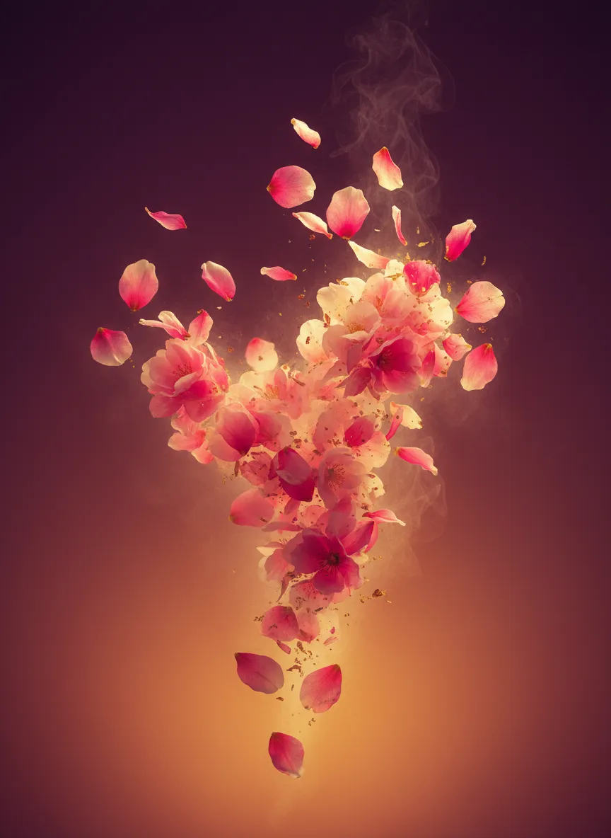 Atmospheric golden-hour botanical imagery