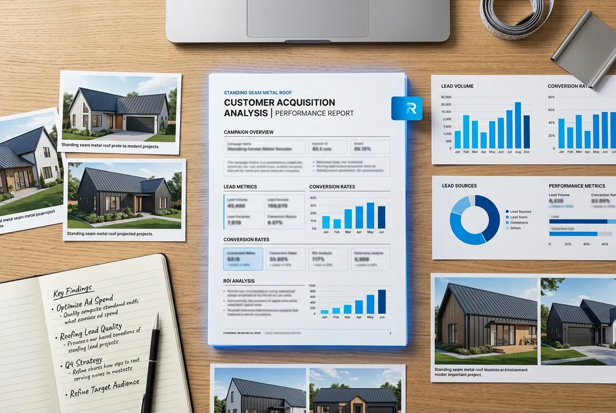 Standing seam metal roof customer acquisition analysis