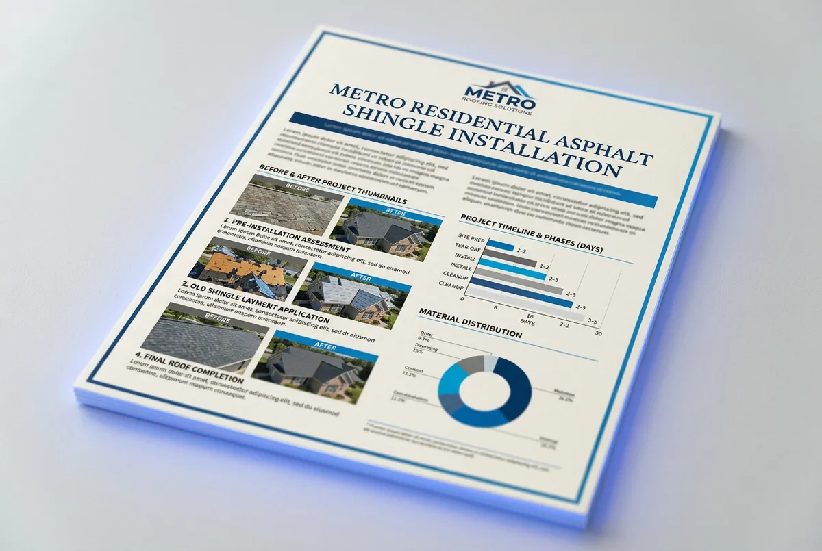 Metro residential asphalt shingle installation case data