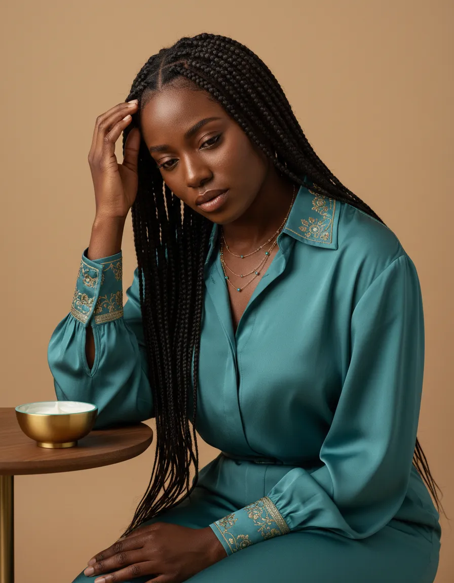 Woman with beautiful protective style