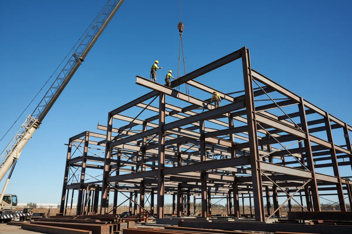 Steel construction project