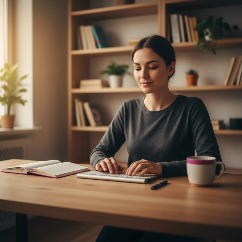 Stock photo showing confident focus and peace of mind
