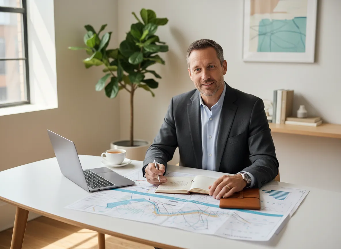 Business strategy and growth planning illustration placeholder