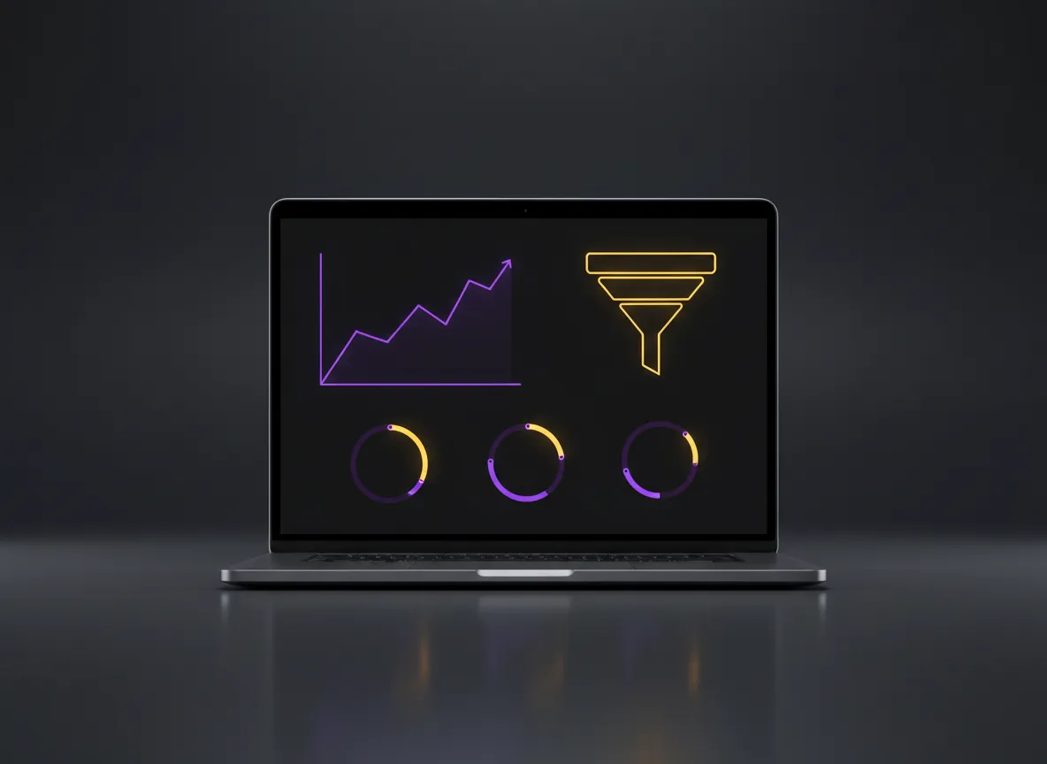 Dark mode analytics dashboard mockup
