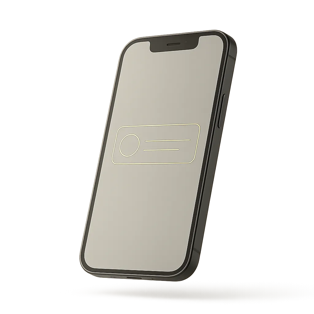 Minimalist smartphone floating interface