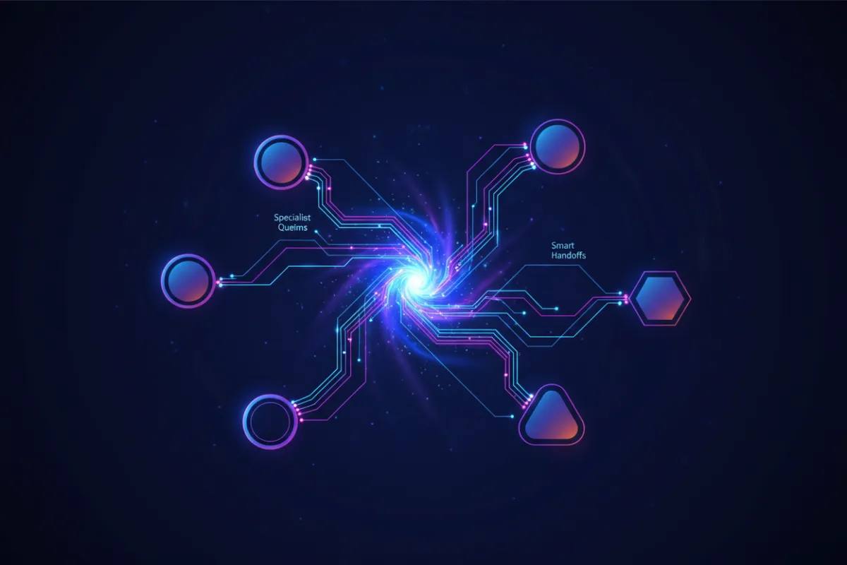 AI intelligent routing conceptual illustration