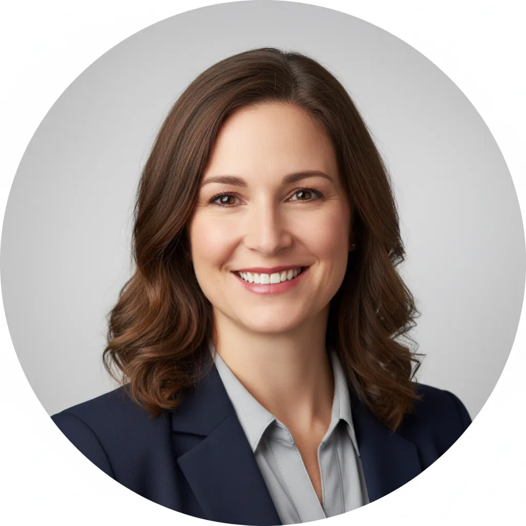 A modern, diverse businesswoman in a crisp suit, confidently interacting with a holographic AI interface in a bright, glass-walled office. The scene conveys professionalism, advanced technology, and seamless communication, with soft natural light and a subtle blue accent. 3:2 aspect ratio.