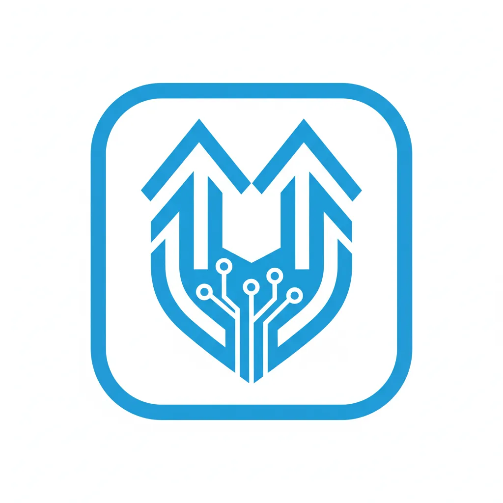 Technology partner logo mark on dark background