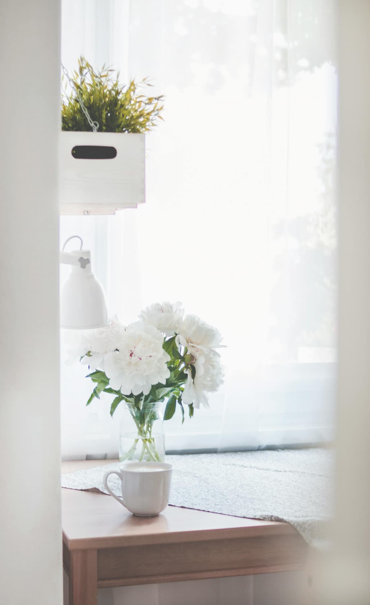 Bathroom sink with flowers
