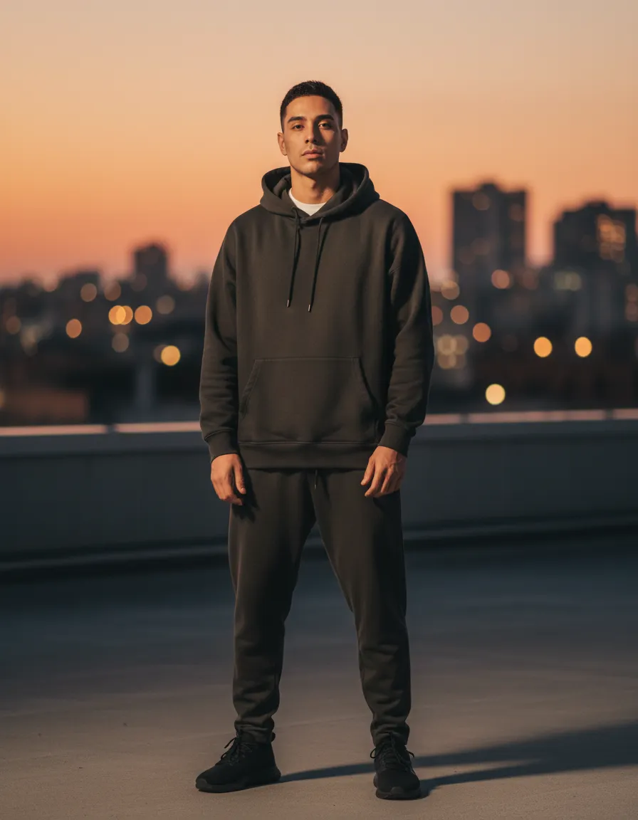 Modelo usando ropa urbana de Allesabi