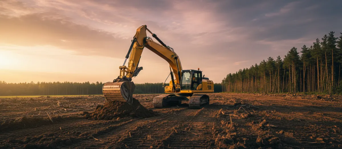 Major excavation project underway with heavy machinery