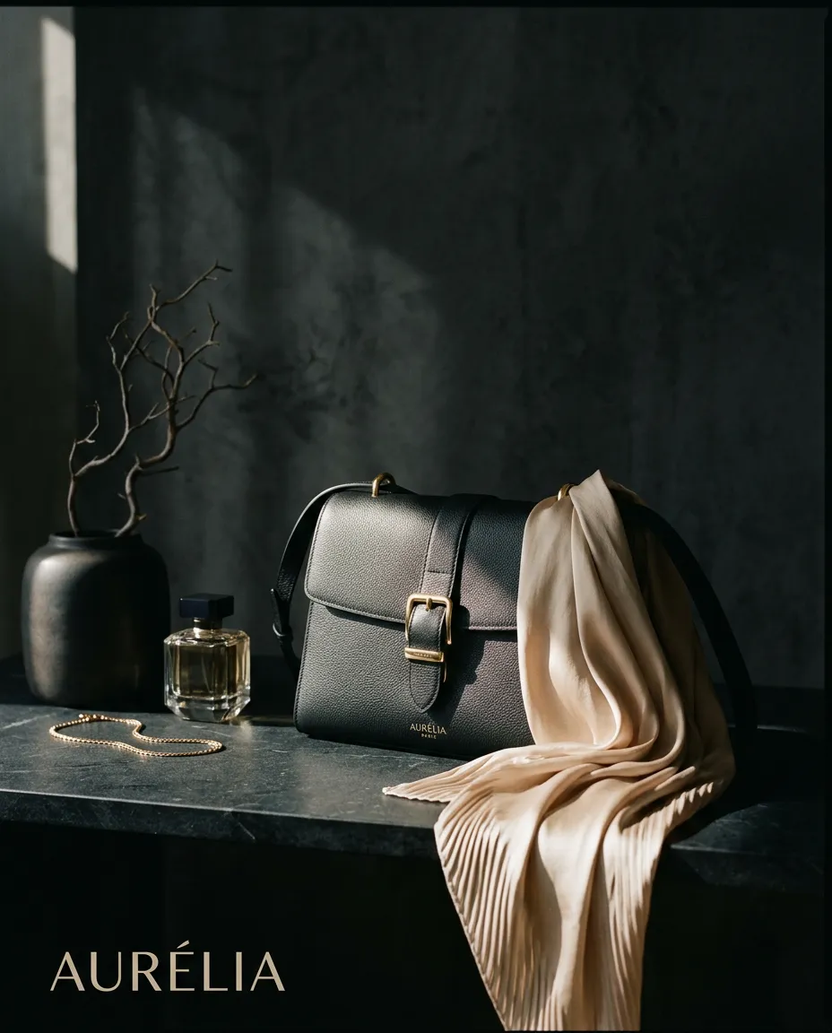 Luxury brand visual campaign with cinematic product staging