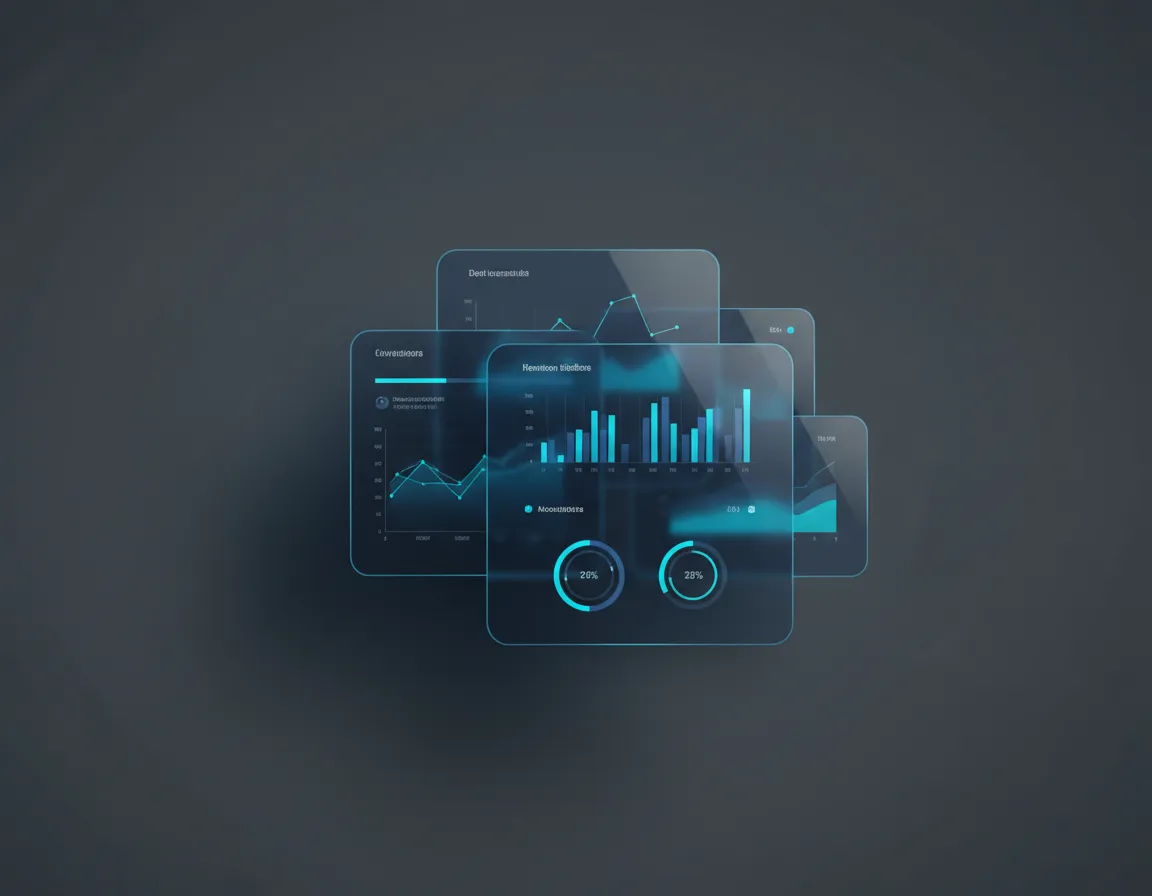 Sleek dashboard UI showcasing quantifiable enterprise risk reduction and expertise metrics