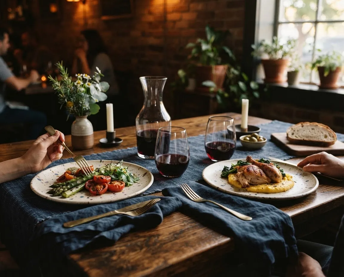 Sacramento dining and wine culture with artisanal table settings