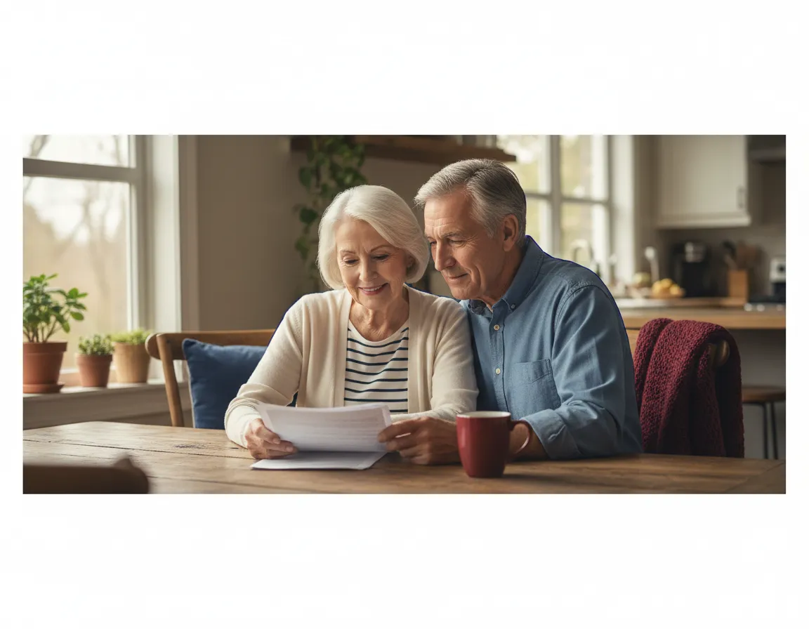 Senior couple managing healthcare costs