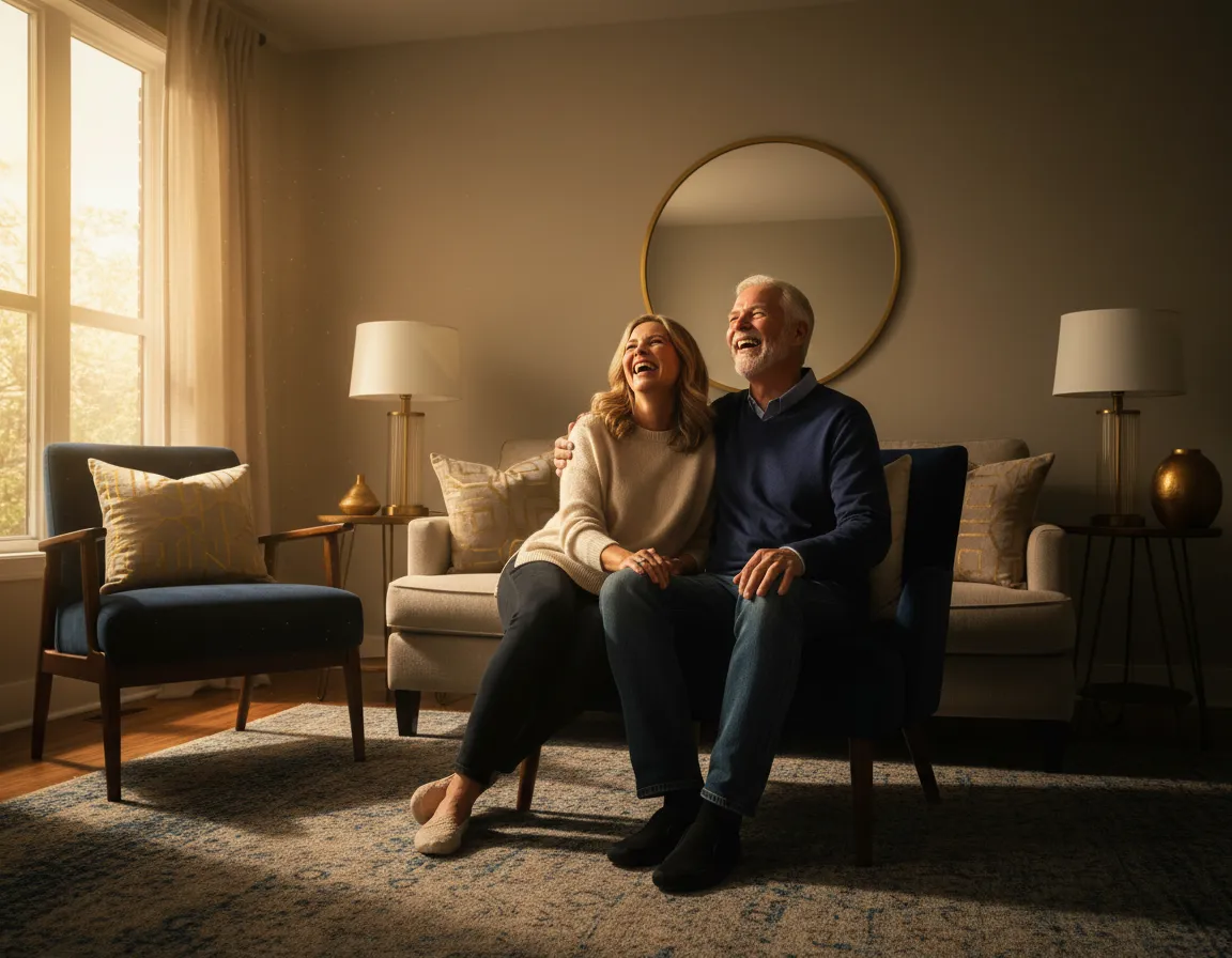 Parents making confident financial choices with supportive family