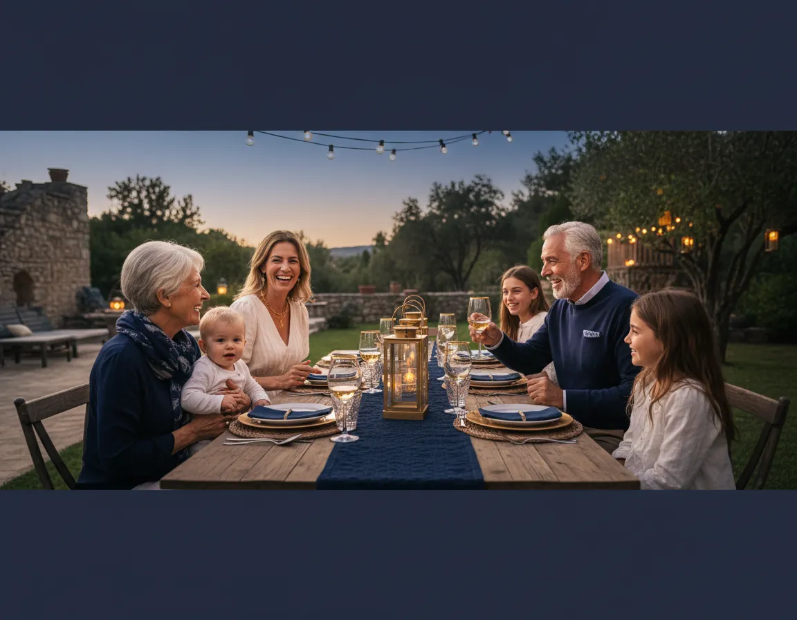 Family gathering highlighting legacy