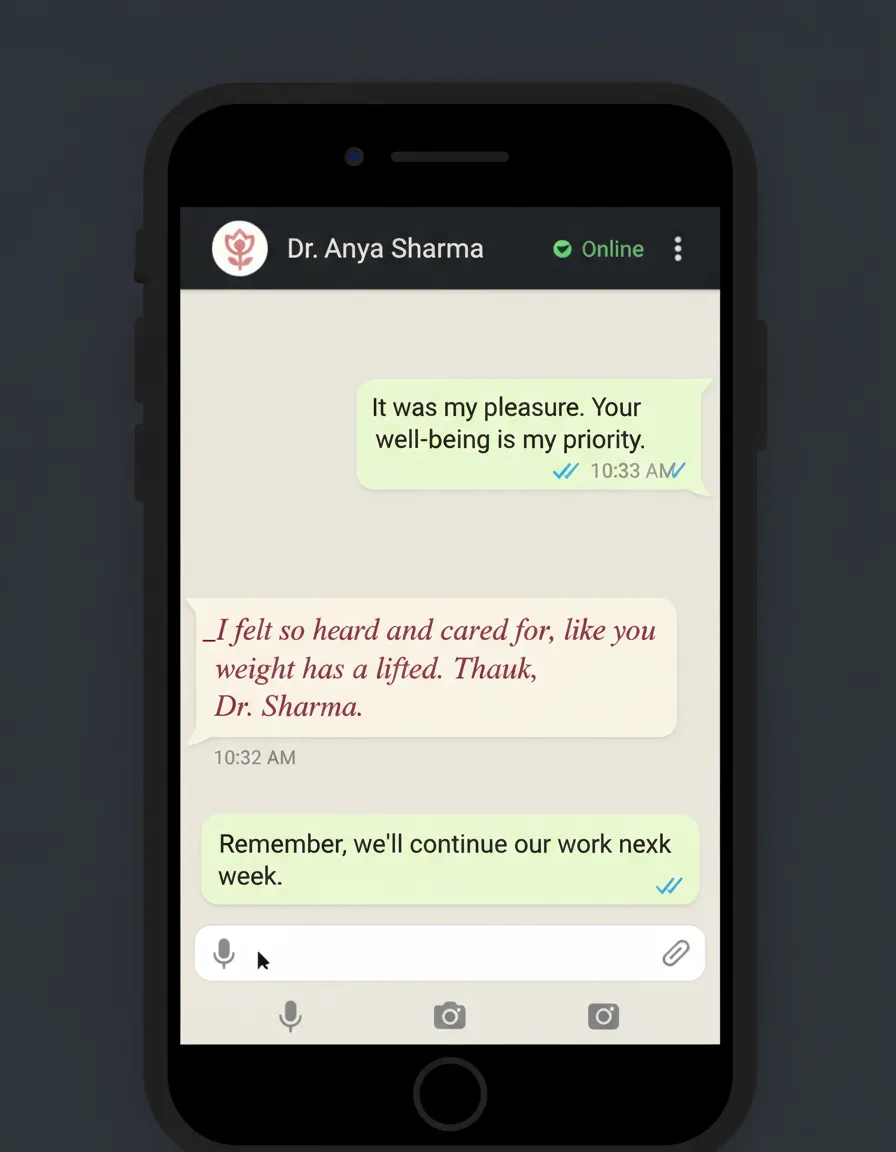 Screenshot di una recensione WhatsApp di un cliente soddisfatto