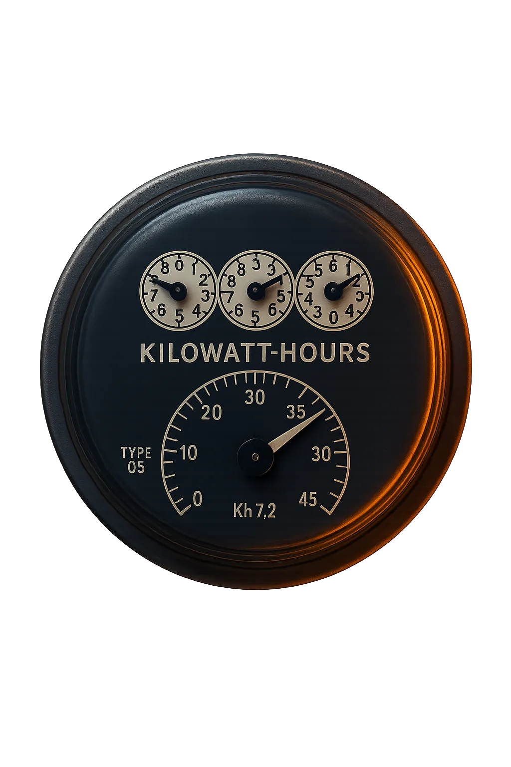 Outdated utility meter representing high costs