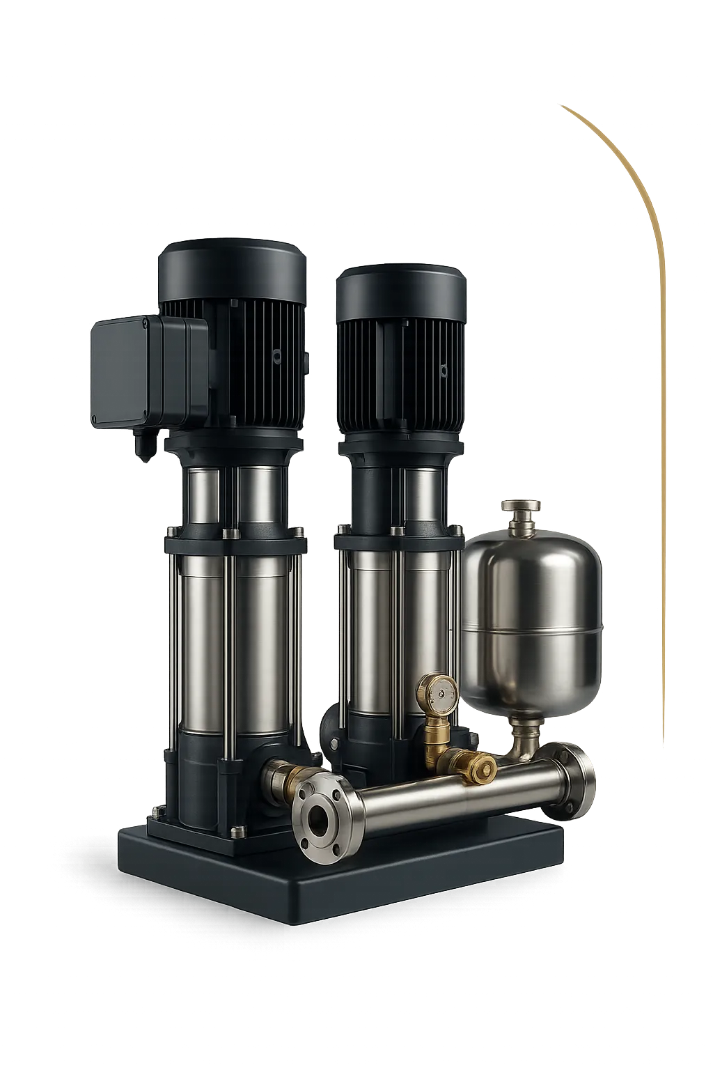 Commercial grade booster pump system installation