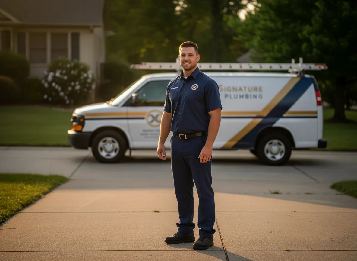 Signature Plumbing technician arriving quickly at a Soddy-Daisy home