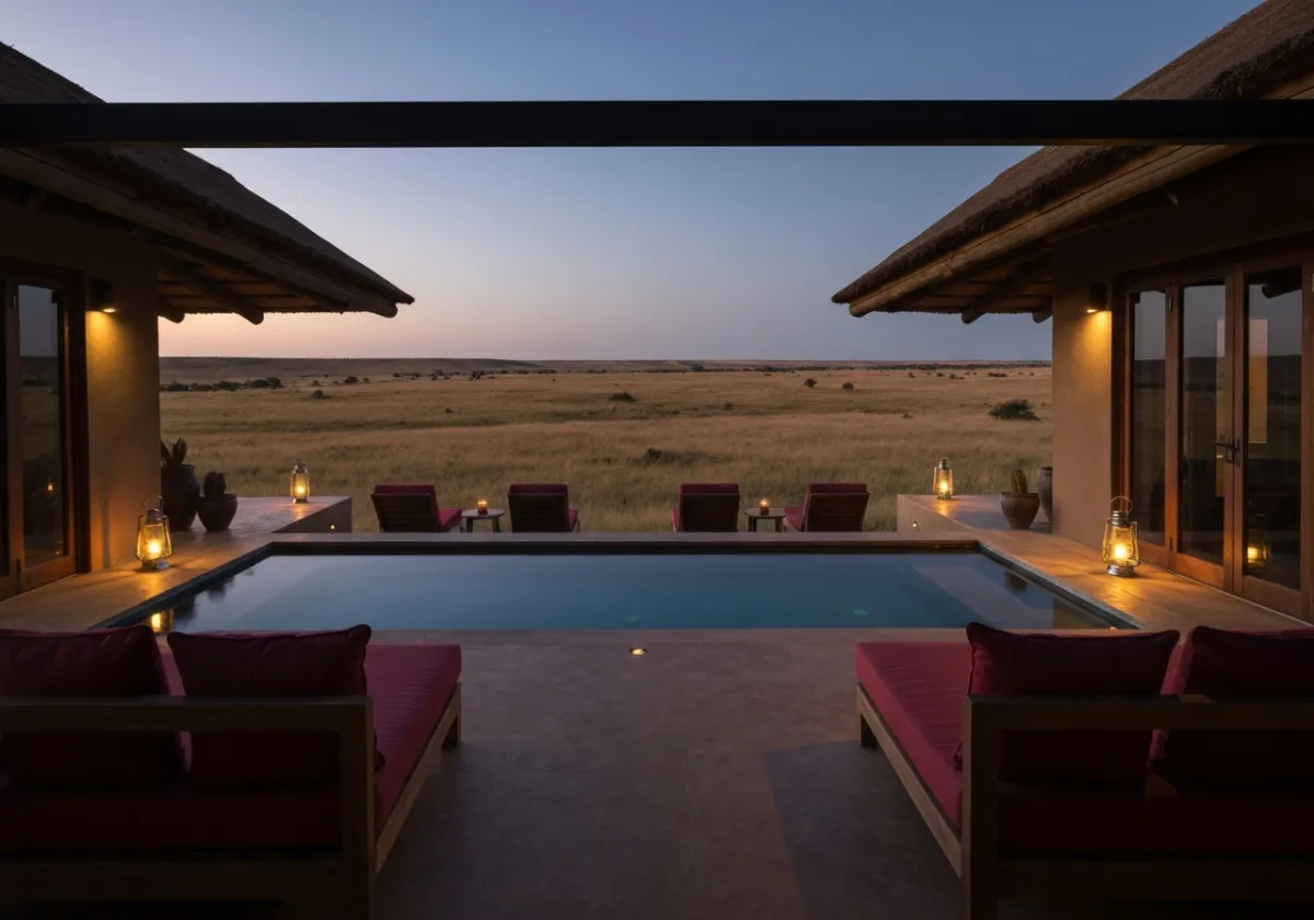 Luxurious boutique lodge setting