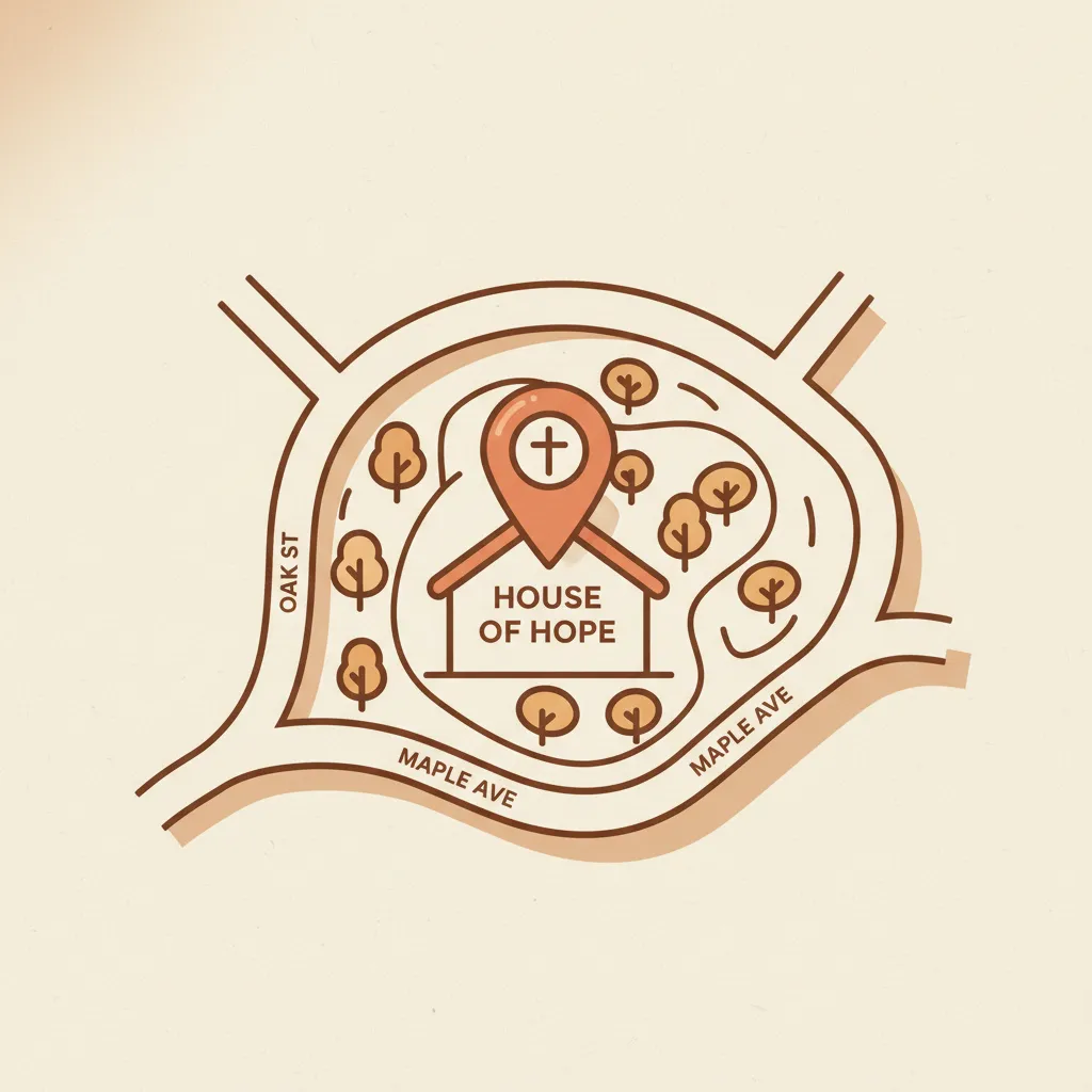Map location of House of Hope