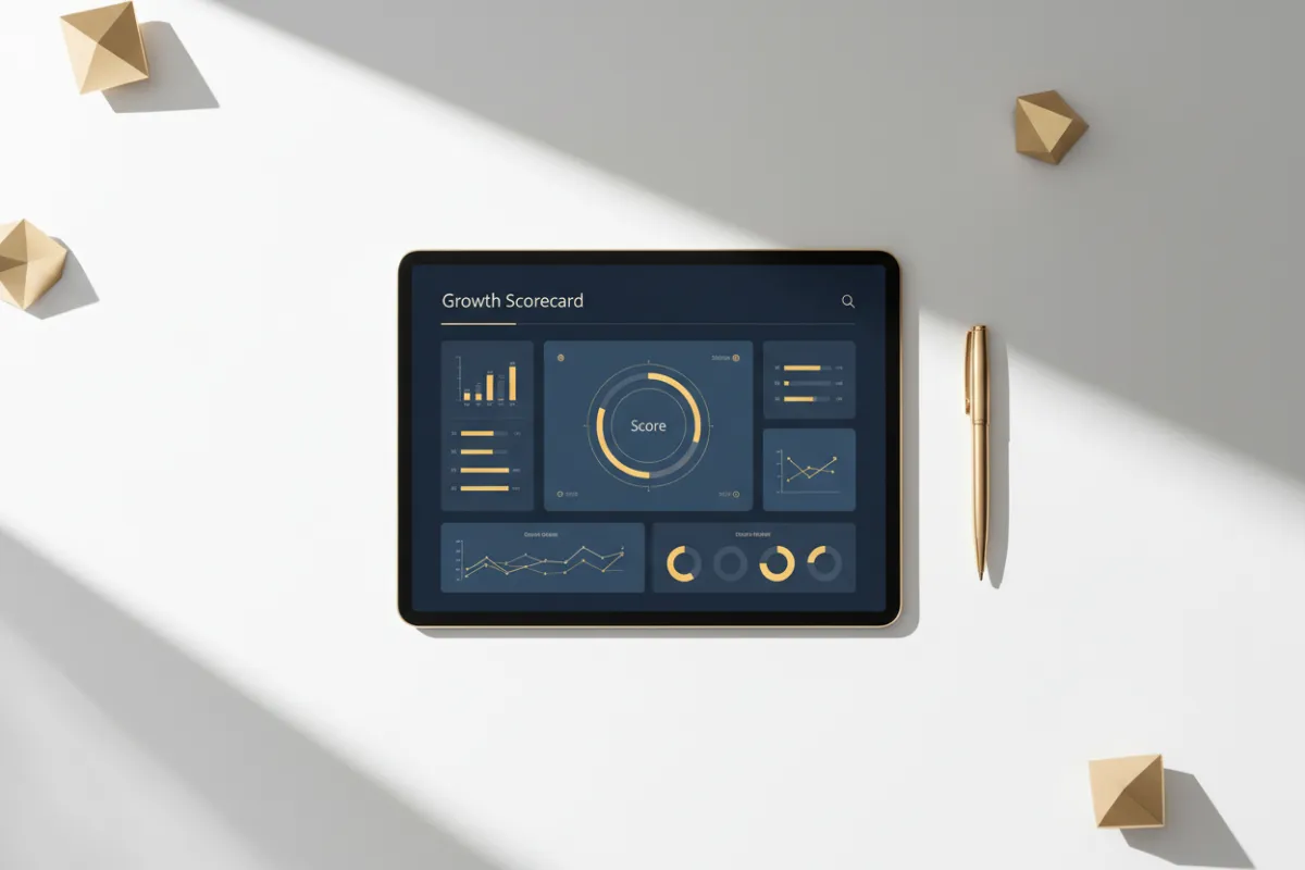 Preview of the Growth Scorecard visual metric sheet