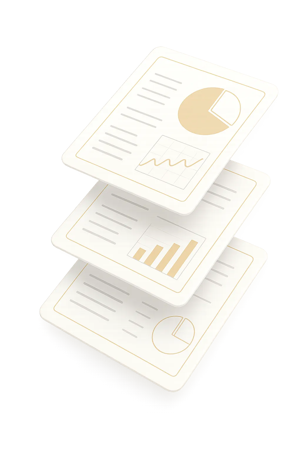 Structured financial reporting and high-end advisory architectural workspace