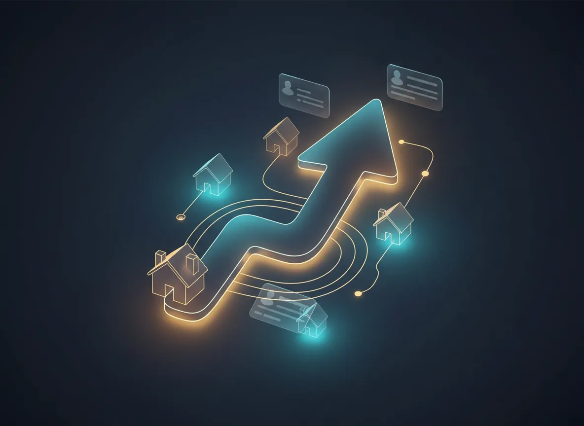 Abstract representation of automation and growth