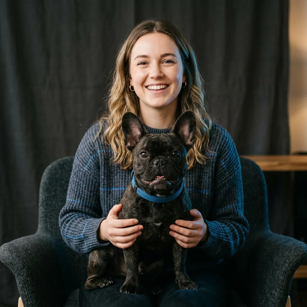 Chloe and her French Bulldog Barnaby