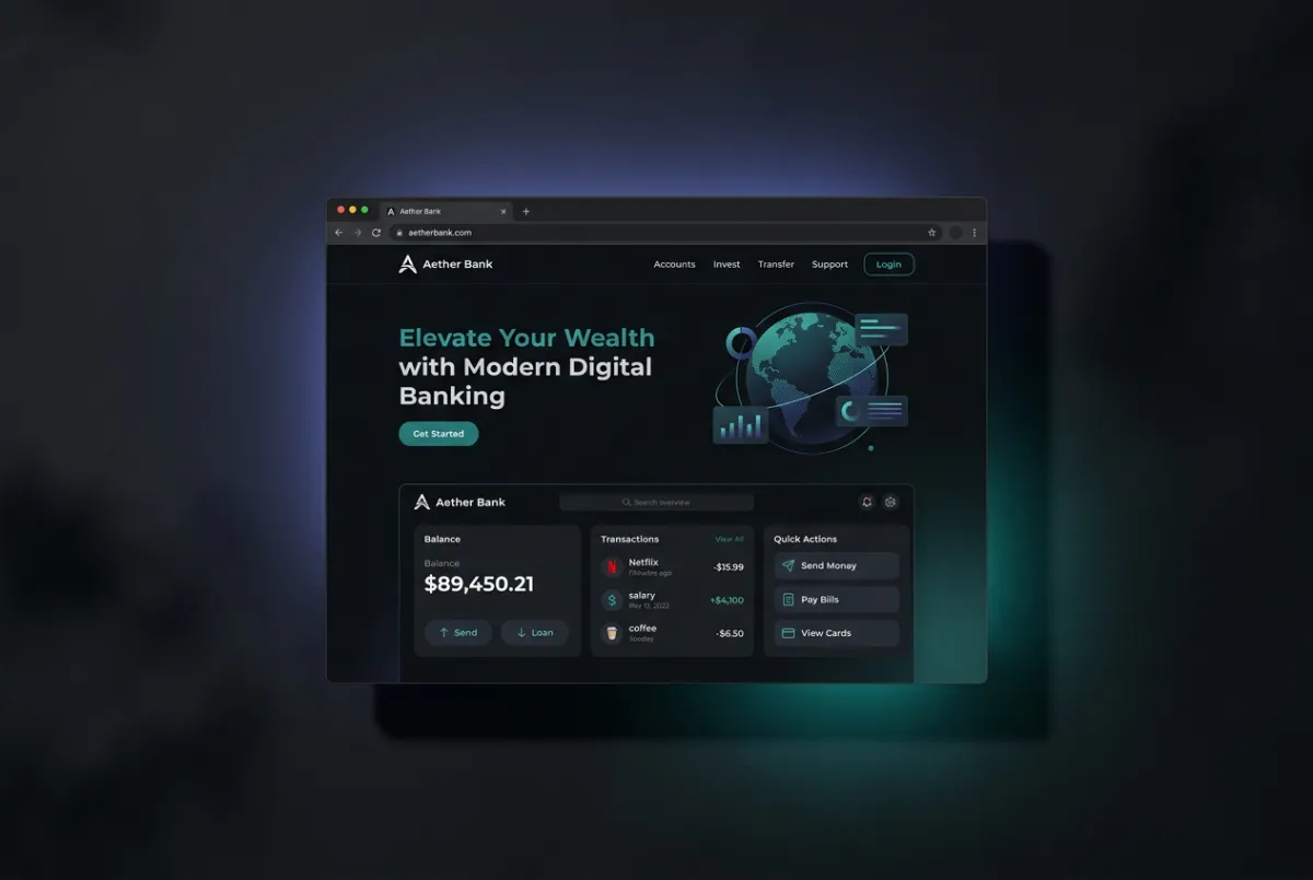 Fintech and Digital Banking Web Demo Preview