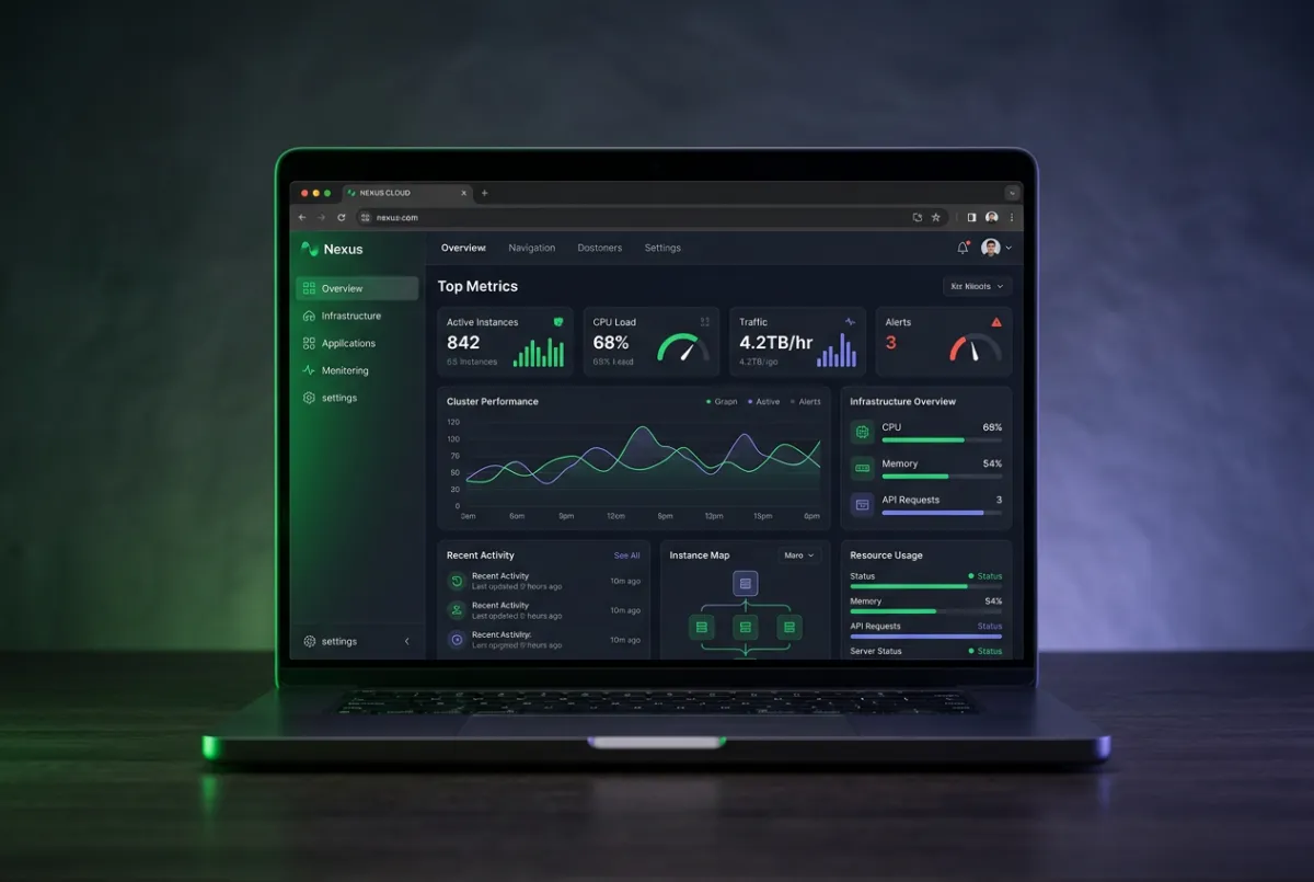 SaaS and Cloud Infrastructure Platform Web Demo Preview