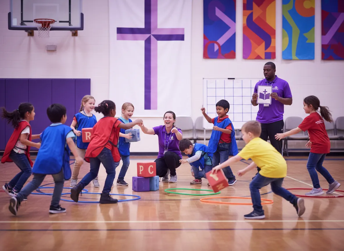 Children participating in Awana program