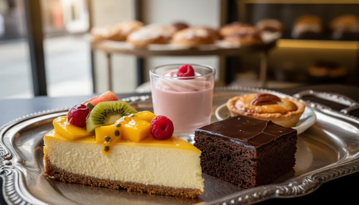 Postres por porción de la pastelería