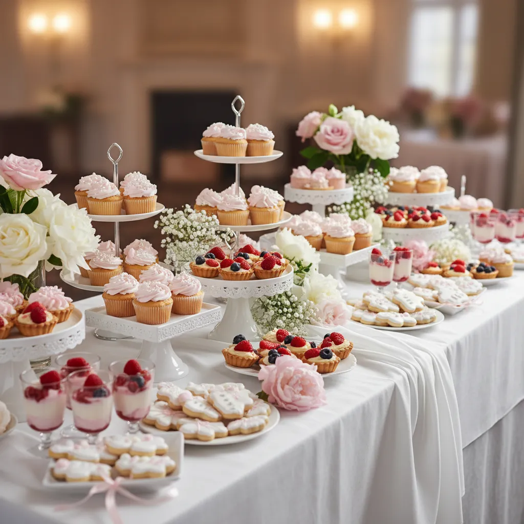 Mesa dulce con variedad de postres