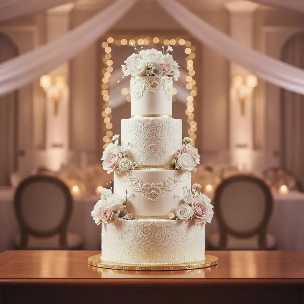 Torta elegante para boda