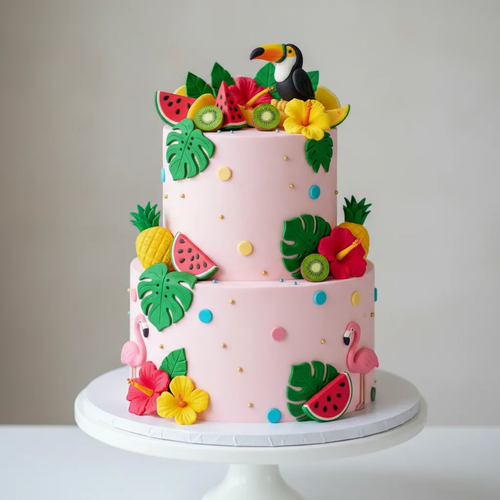 Torta temática colorida