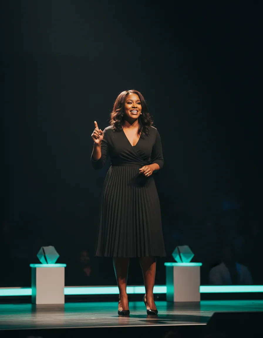 India Gooden at speaking engagement
