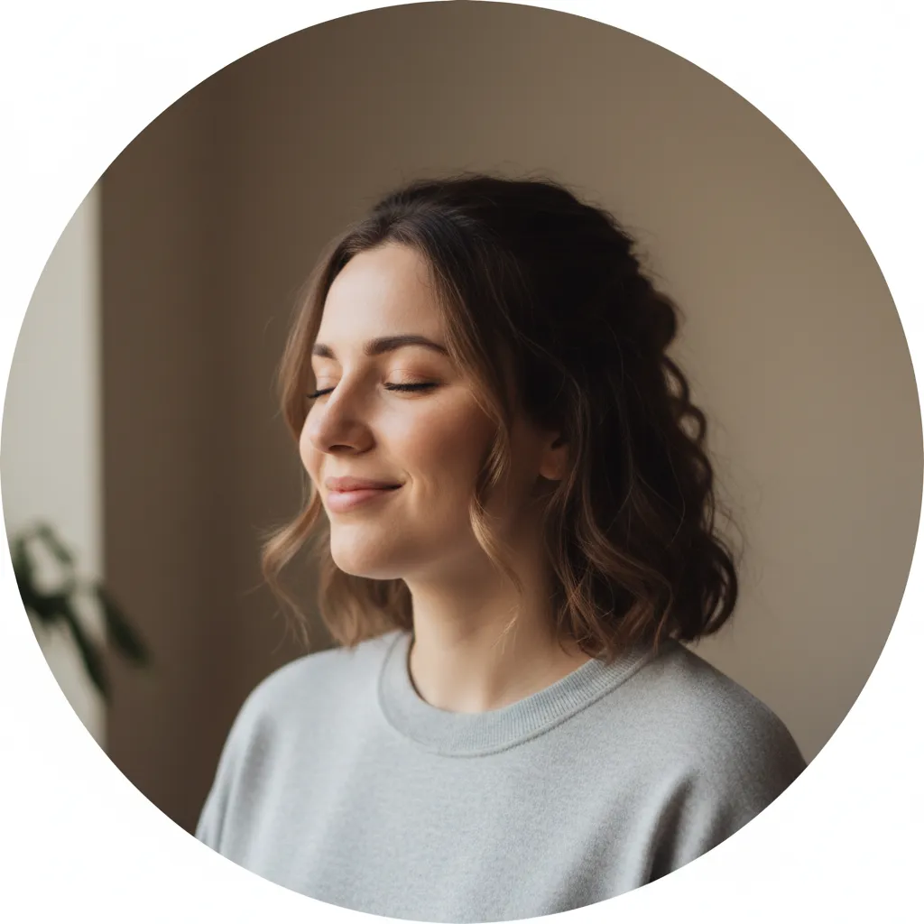 Smiling mom testimonial portrait