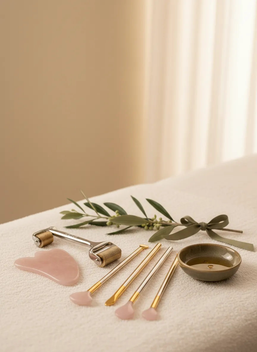 Soft aesthetic tools and a calming clinic corner setting