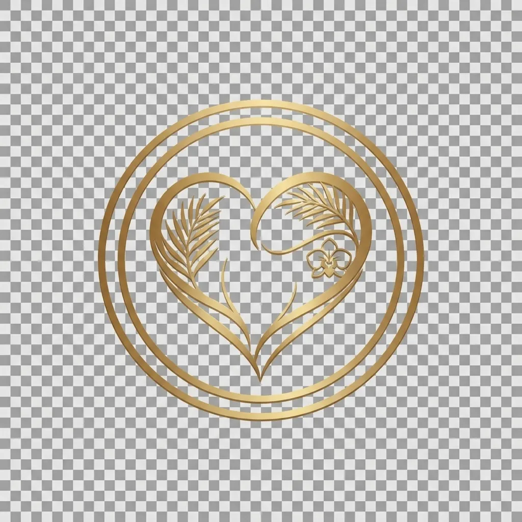 Icon of a heart inside a circle.