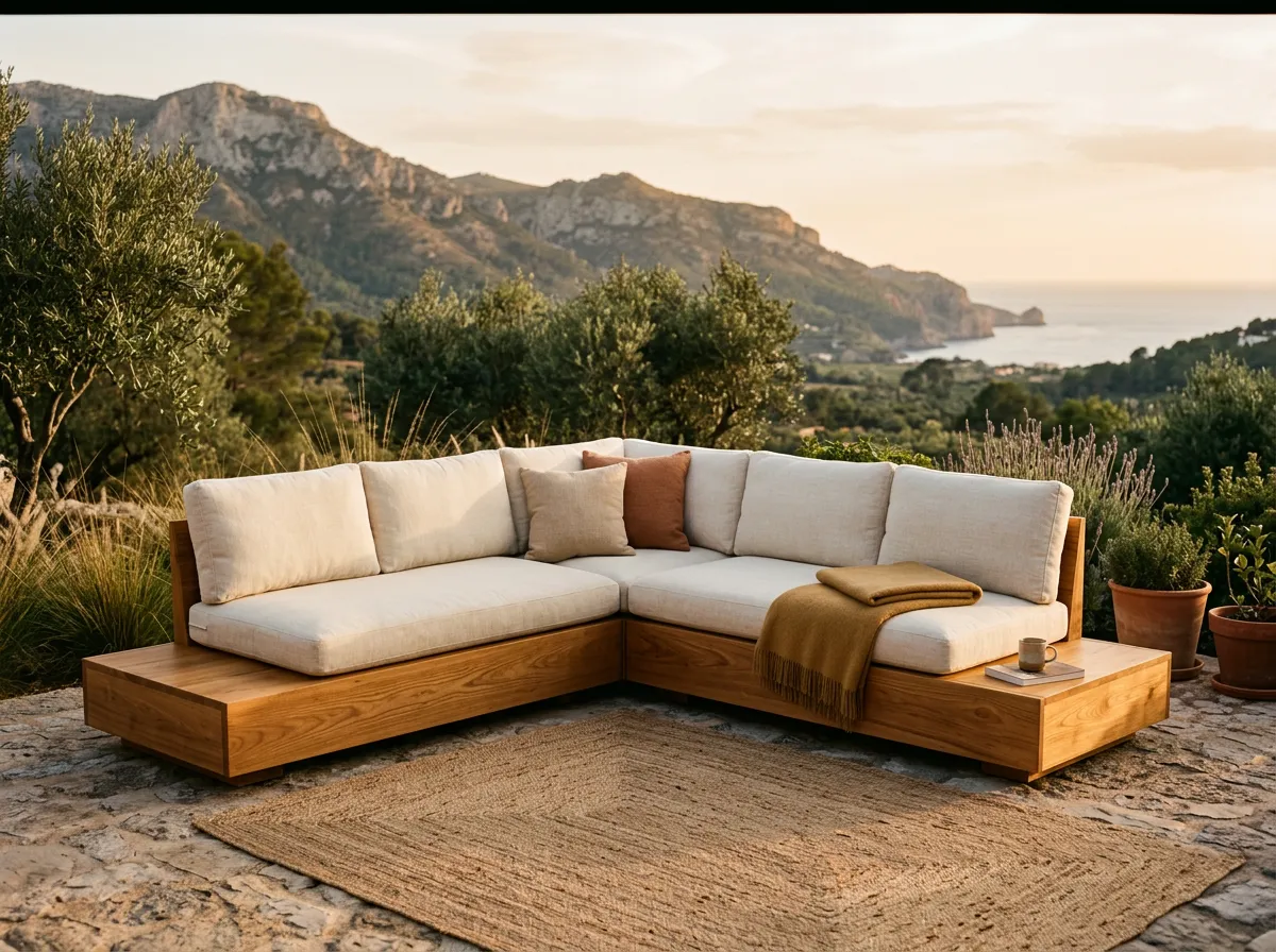Modular bajo tono miel 3 cuerpos para terraza techada