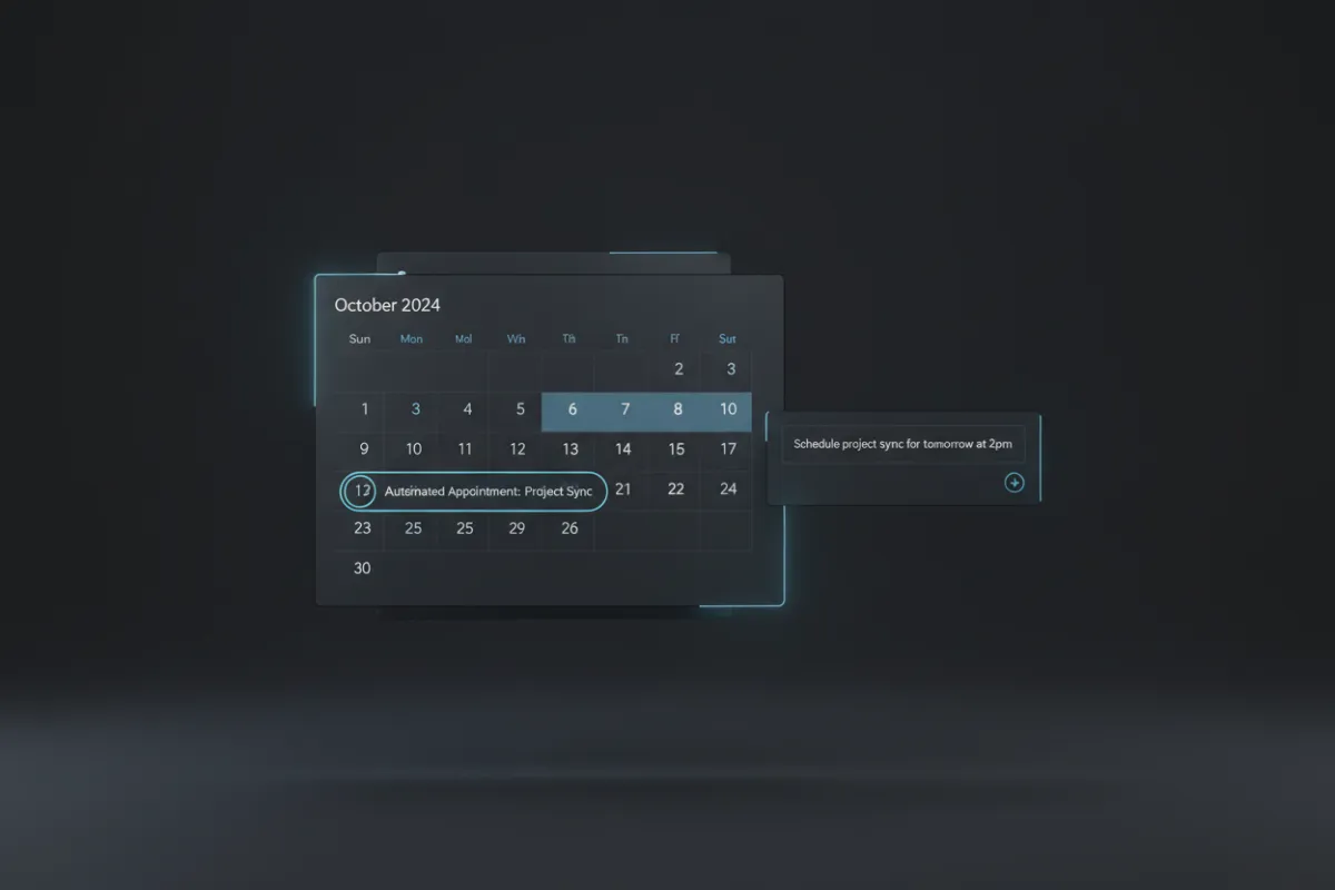 Automated scheduling interface within HighBot CRM OS