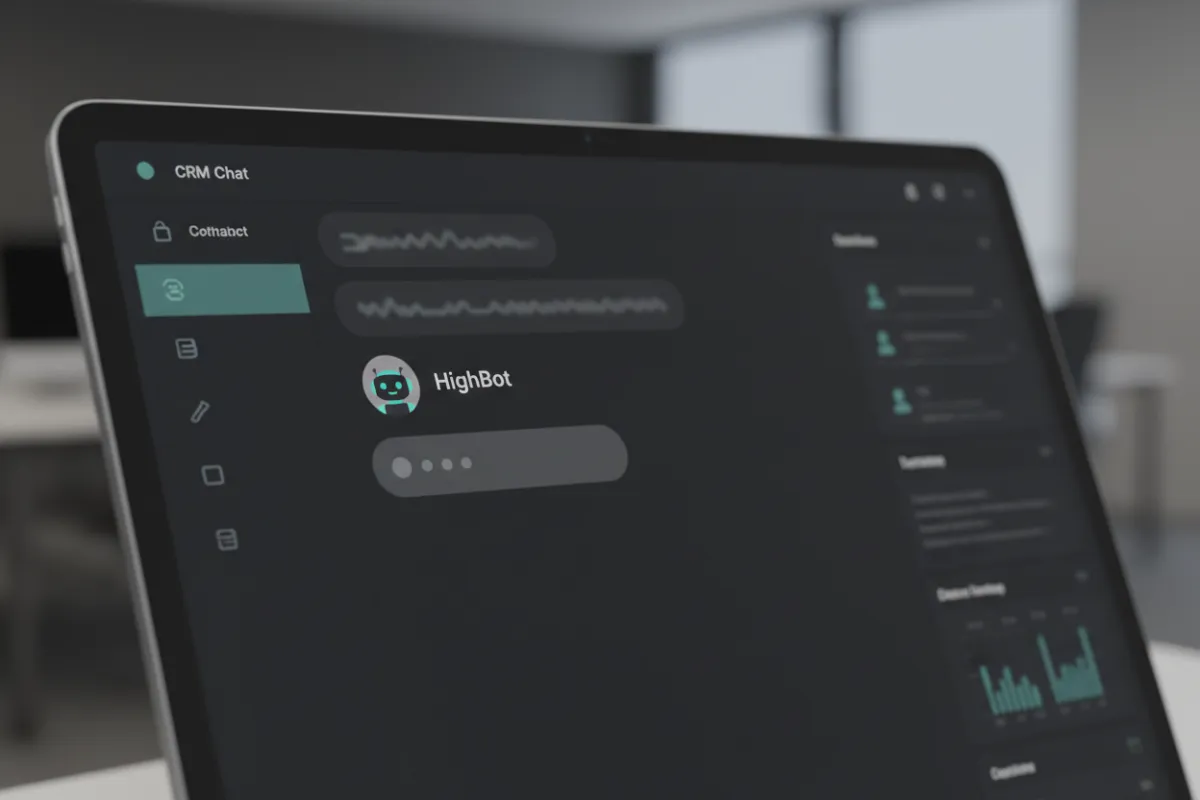 HighBot Chat Panel Mockup