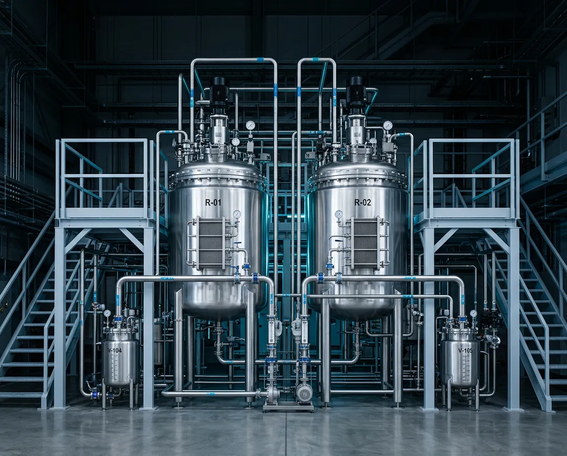Industrial chemical processing facility and precision manufacturing vessels