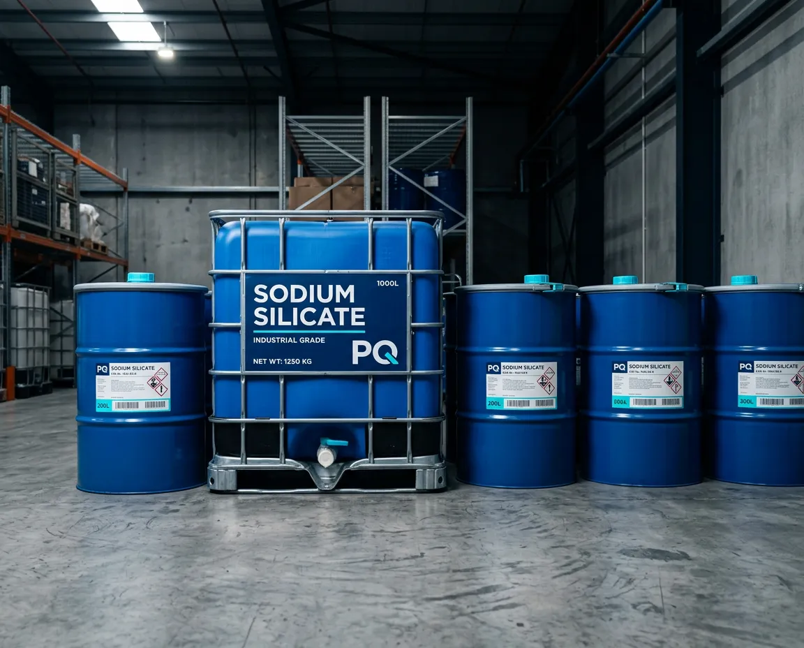 Industrial grade Sodium Silicate IBC tote storage and chemical processing drums