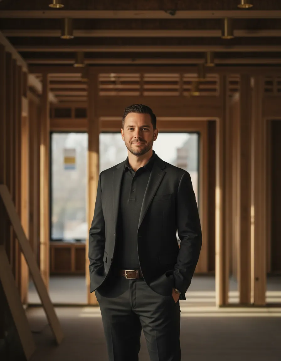 Drake Langer on-site at a remodeling project in Denver