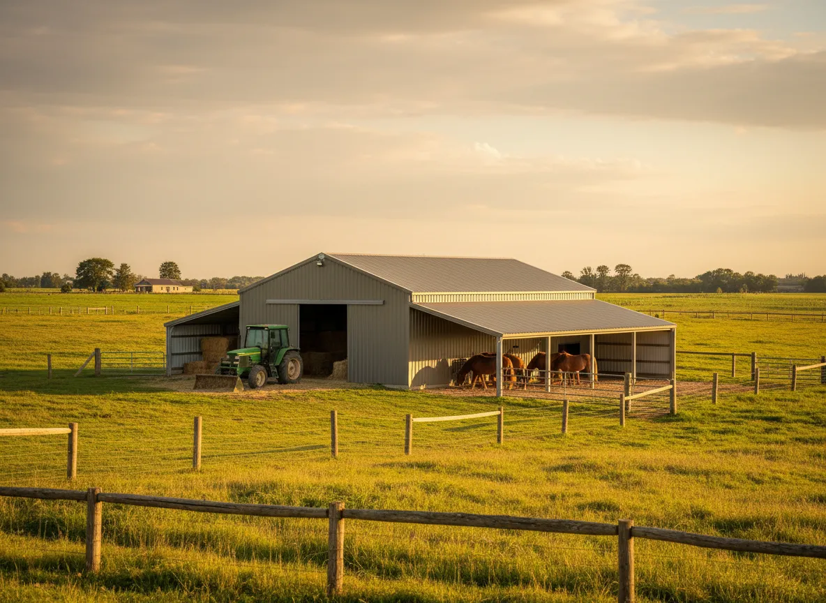 Barn and lean-to building